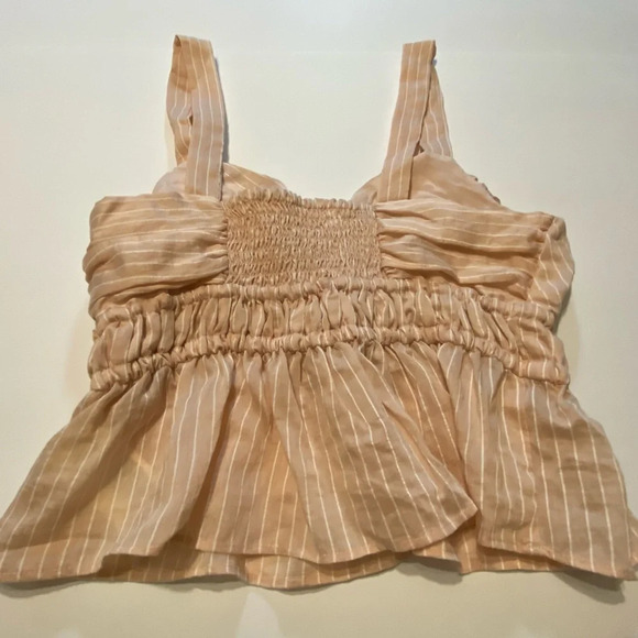 Maeve Pinstripe Crop Sleevless Top Size XS B5 - Picture 2 of 3
